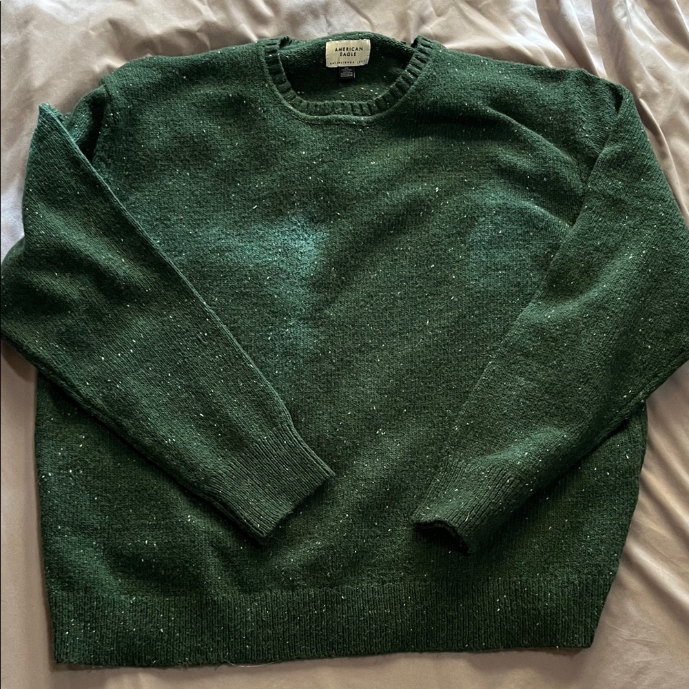 American Eagle Outfitters Deep Green Crewneck Sweater